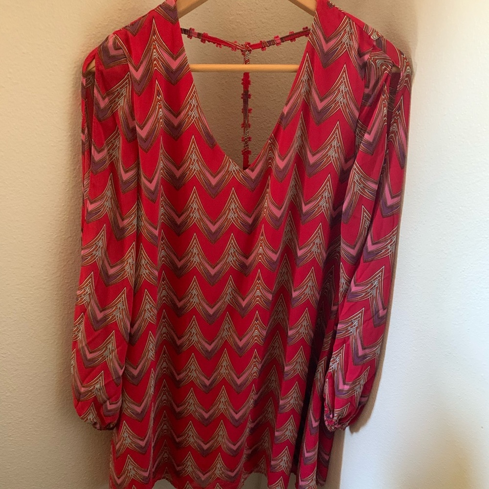 Fun Pink Pattern Dress - Picture 2 of 6